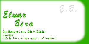 elmar biro business card